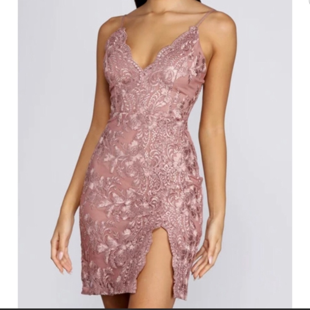 Windsor Blush Pink Lace Dress